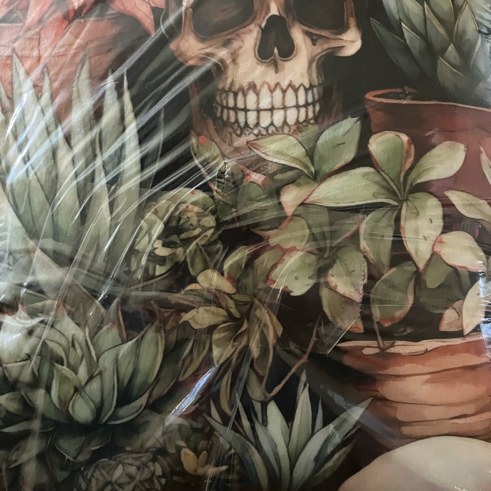 Skull and Succulents Premium Minky Throw